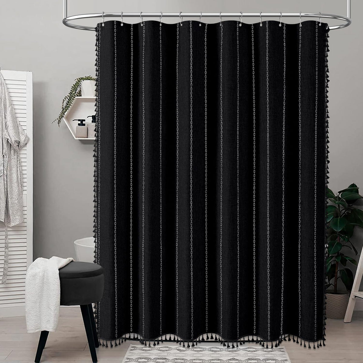 BTTN linen blend fabric texture adds premium, wrinkle-free softness.