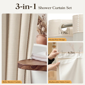 BTTN inner liner with magnets keeps the liner aligned and secure during showers.