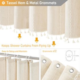 BTTN cream beige shade provides warm, versatile bathroom backdrop.