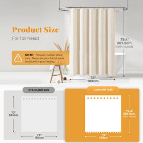 BTTN curtain has water-repellent finish to bead water.