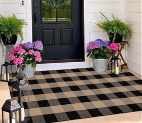 BUAGETUP soft cotton rug, cozy underfoot in living rooms or bedrooms.