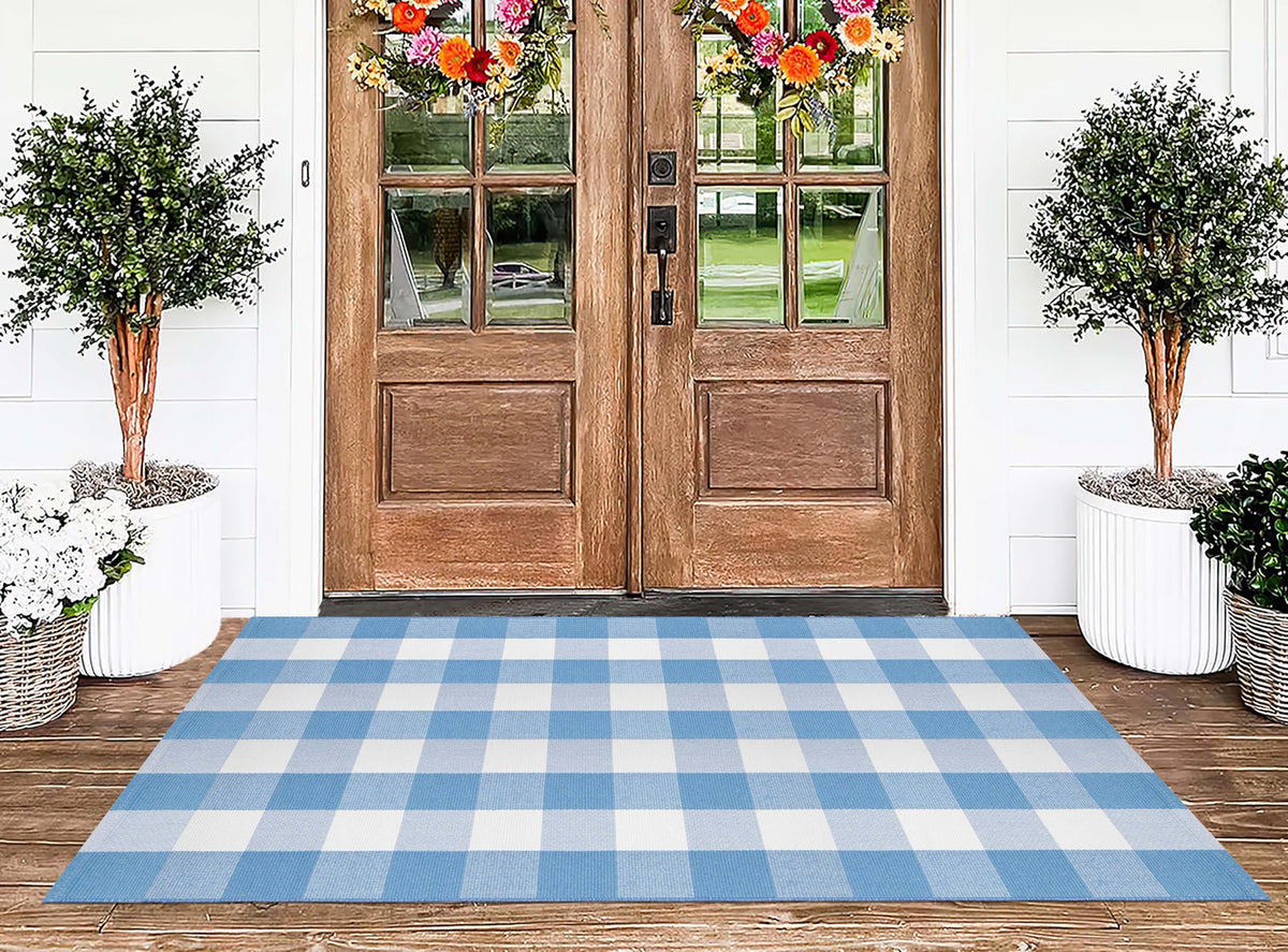 BUAGETUP buffalo plaid easy-clean design emphasizes machine-washable convenience.