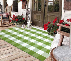 BUAGETUP farmhouse decor rug adapts to porch entryway or living spaces