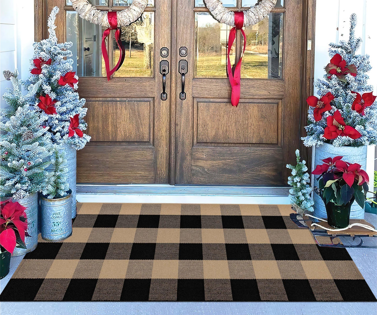 BUAGETUP Front Porch Rug dimension-flexible-sizes matches many spaces.