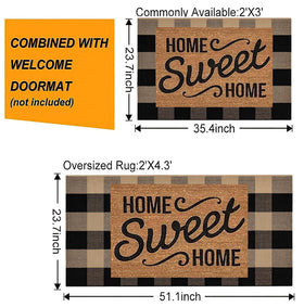 BUAGETUP Front Porch Rug easy-care design remains machine washable for busy homes.