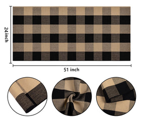 BUAGETUP Front Porch Rug soft cotton material delivers comfortable underfoot feel.