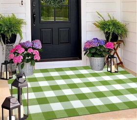 BUAGETUP hello welcome mat pairs with decor for a polished entrance