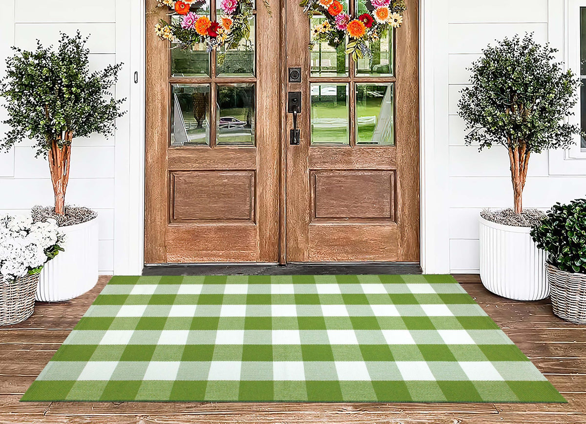 BUAGETUP indoor-outdoor rug suits busy foyers and kitchens