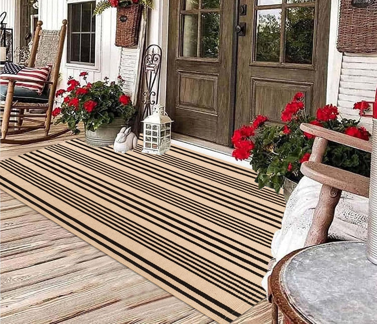 BUAGETUP layered doormat combo elevates porch welcome area.