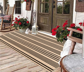 BUAGETUP layered doormat combo elevates porch welcome area.
