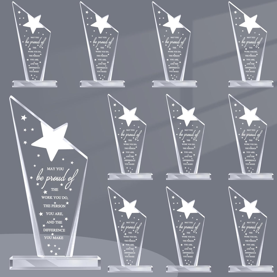 Bucherry 10-pcs awards on a desk for daily employee recognition