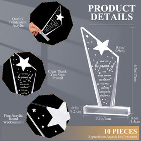 Bucherry desktop acrylic trophy highlighting clear design for office display