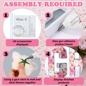 Bucherry grad decor assembly steps show easy setup in minutes.