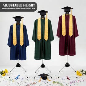 Bucherry Graduation Gown Display Stand aluminum frame provides sturdy support