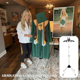 Bucherry Graduation Gown Display Stand cap and hat display keeps items organized