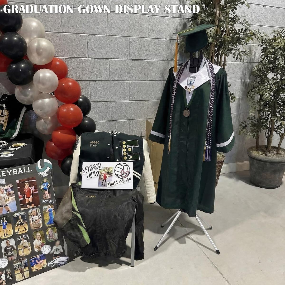 Bucherry Graduation Gown Display Stand portable for events and on-site showcases