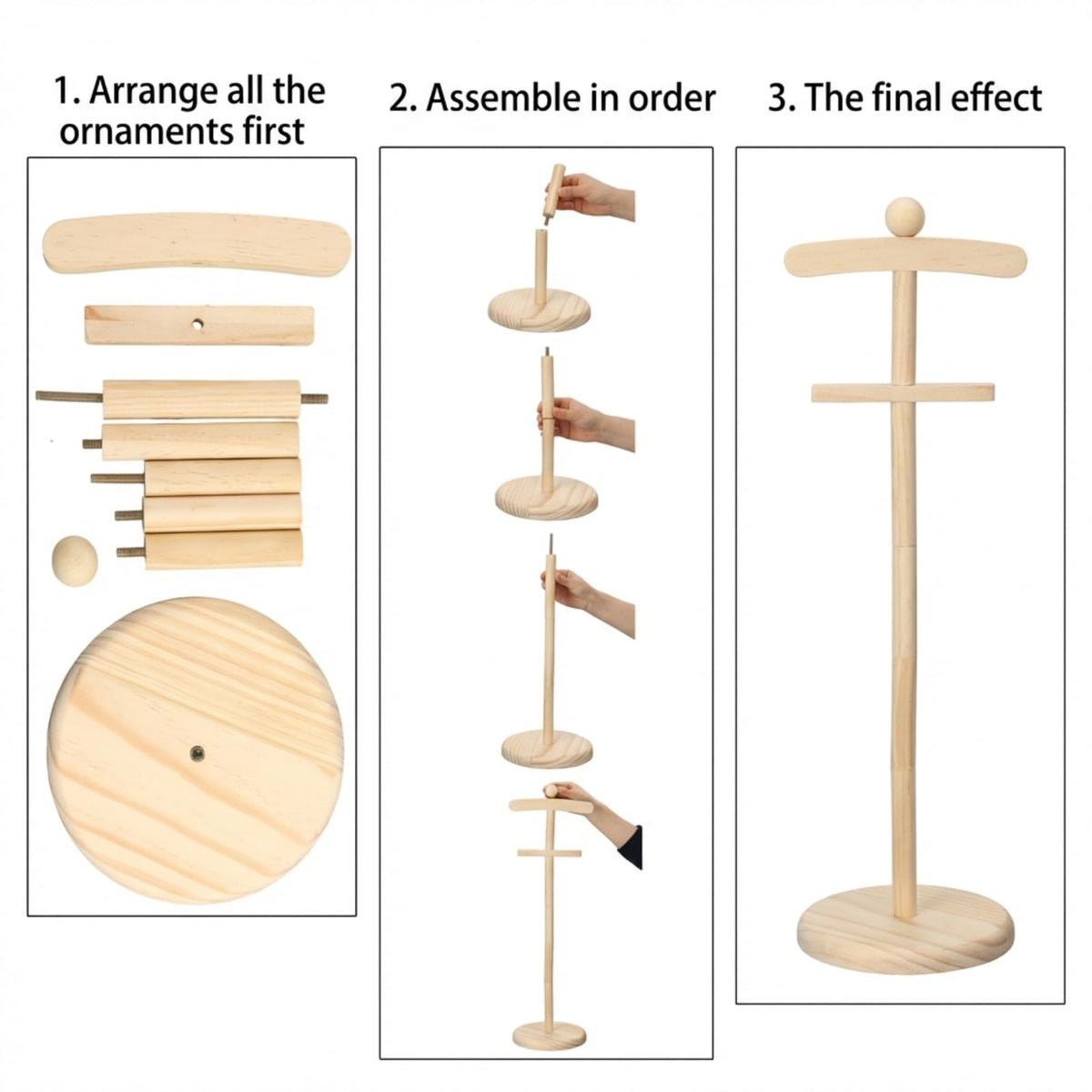 Bucherry hand-assembled hangers display set adds charming detail.