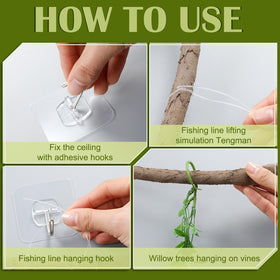 Bucherry hanging ivy, 20 strands, enhances depth in any space.