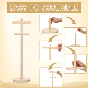 Bucherry natural wood finish display enhances party décor and organization.
