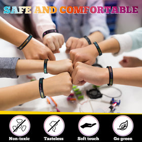 Bucherry bracelets showcasing uplifting quotes for positivity and teamwork