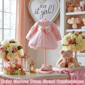 Bucherry solid wood dress display stand highlights durable craftsmanship for events.