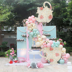 Bucherry Tea Party teapot decor adds floral charm for photos