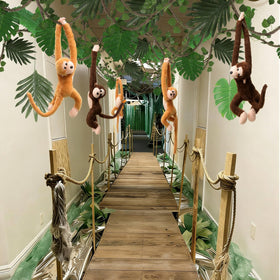 Bucherry VBS 2026 monkey dolls for vibrant rainforest decor and classroom setup