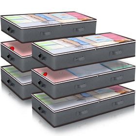 Budding Joy 90L under-bed container with closed top for tidy, dust-free storage.