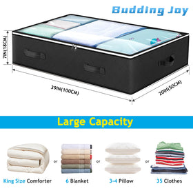 Budding Joy foldable underbed storage bag saved space when not in use
