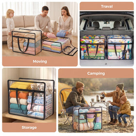 Budding Joy see-through storage containers help find toys and blankets fast