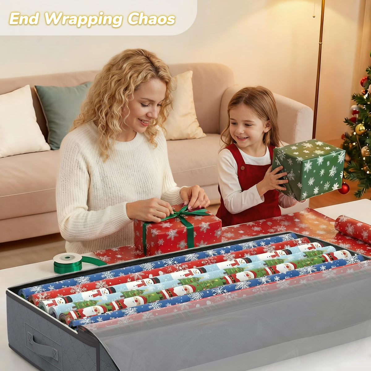 Budding Joy under-bed storage bags with clear window for quick item location.