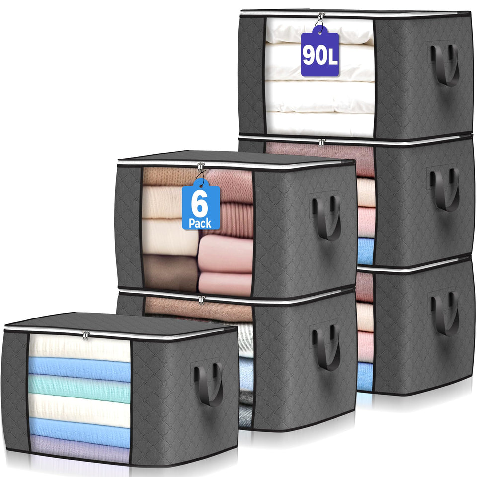 Budding Joy 90L storage bag foldable closet organizer for easy organization.