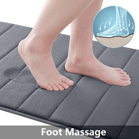 Buganda ultra-soft microfiber-top bath mat for cozy skin-friendly comfort