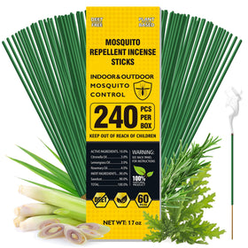 BugBai mosquito incense sticks on outdoor patio create a perimeter to deter mosquitoes