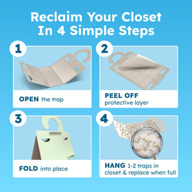 BugMD indoor moth traps for closets and storage areas, safe for kids and pets