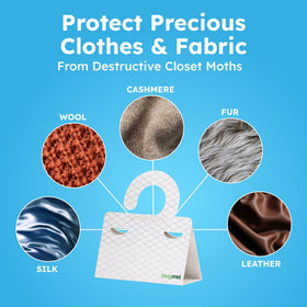 BugMD traps on wardrobe shelf provide long-lasting protection.