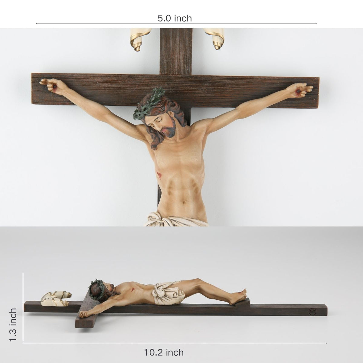 BC BuildClassic handpainted Renaissance crucifix detail highlighting craftsmanship