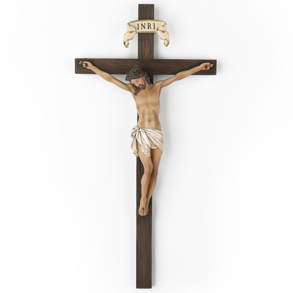 BC BuildClassic 10 inch Catholic crucifix wall cross for home altar display
