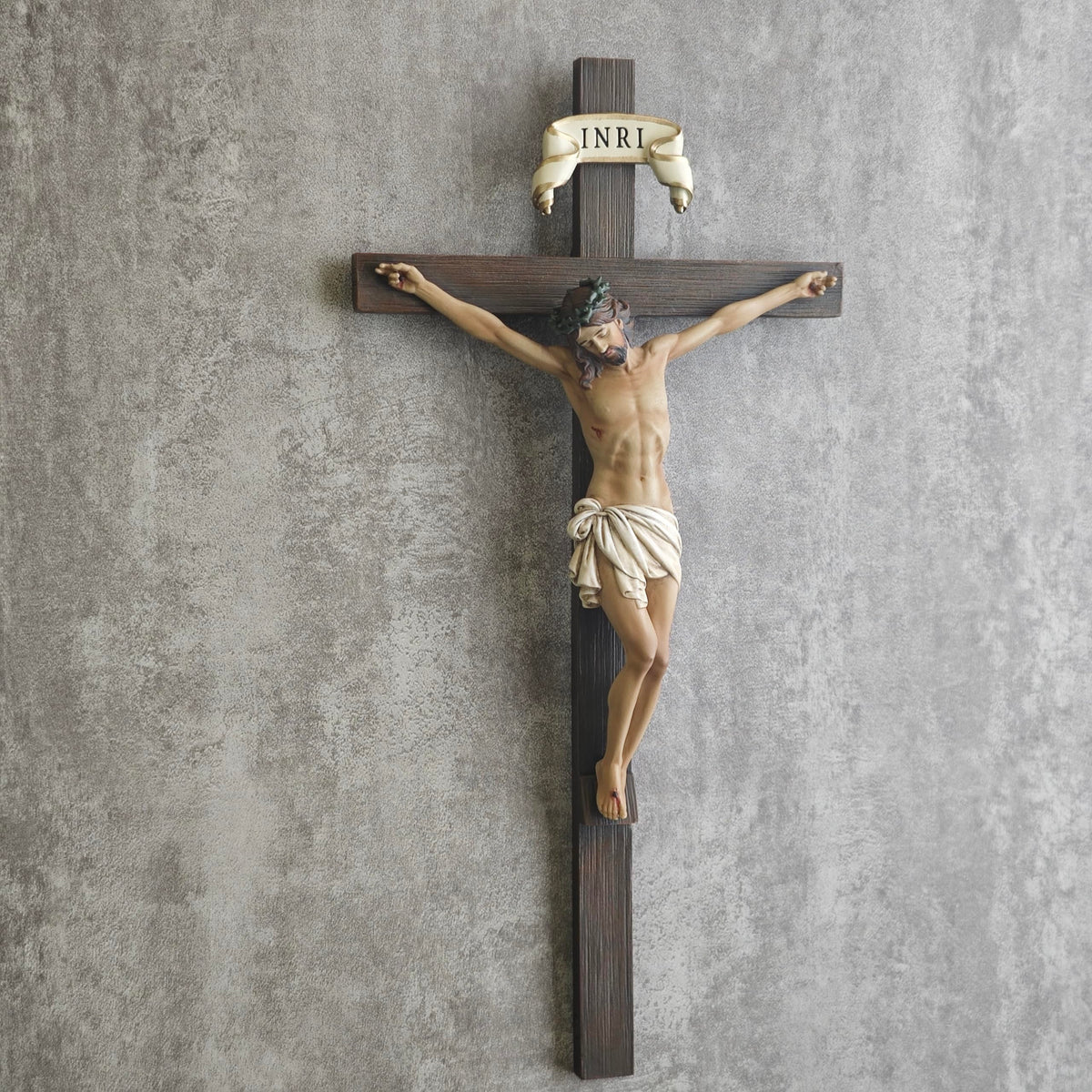 BC BuildClassic stone resin crucifix with durable finish for long lasting display