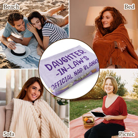 Buioata Daughter-in-Law blanket 60x50 size featured as a versatile gift.