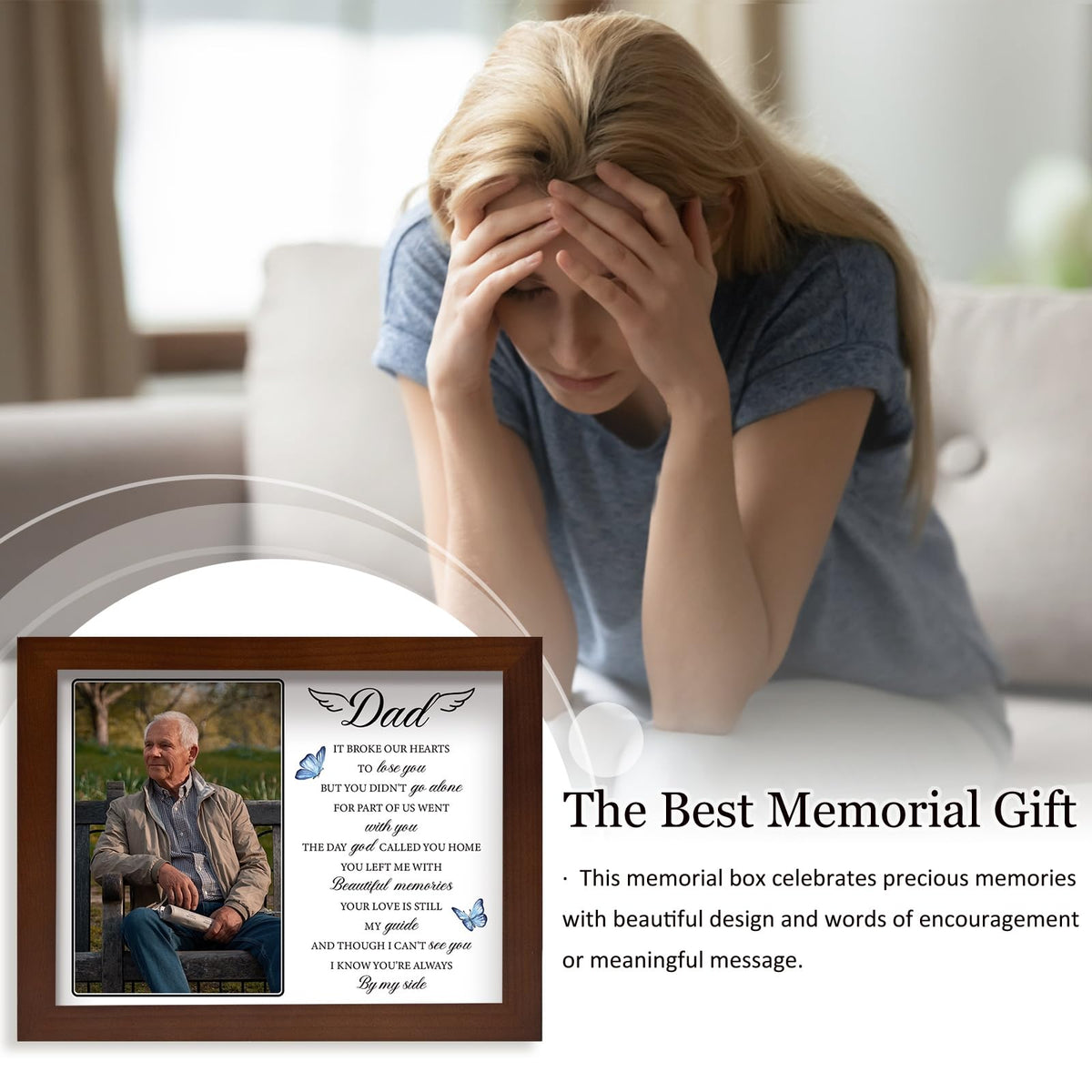 Buioata LED-lit memorial frame highlighting cherished memories