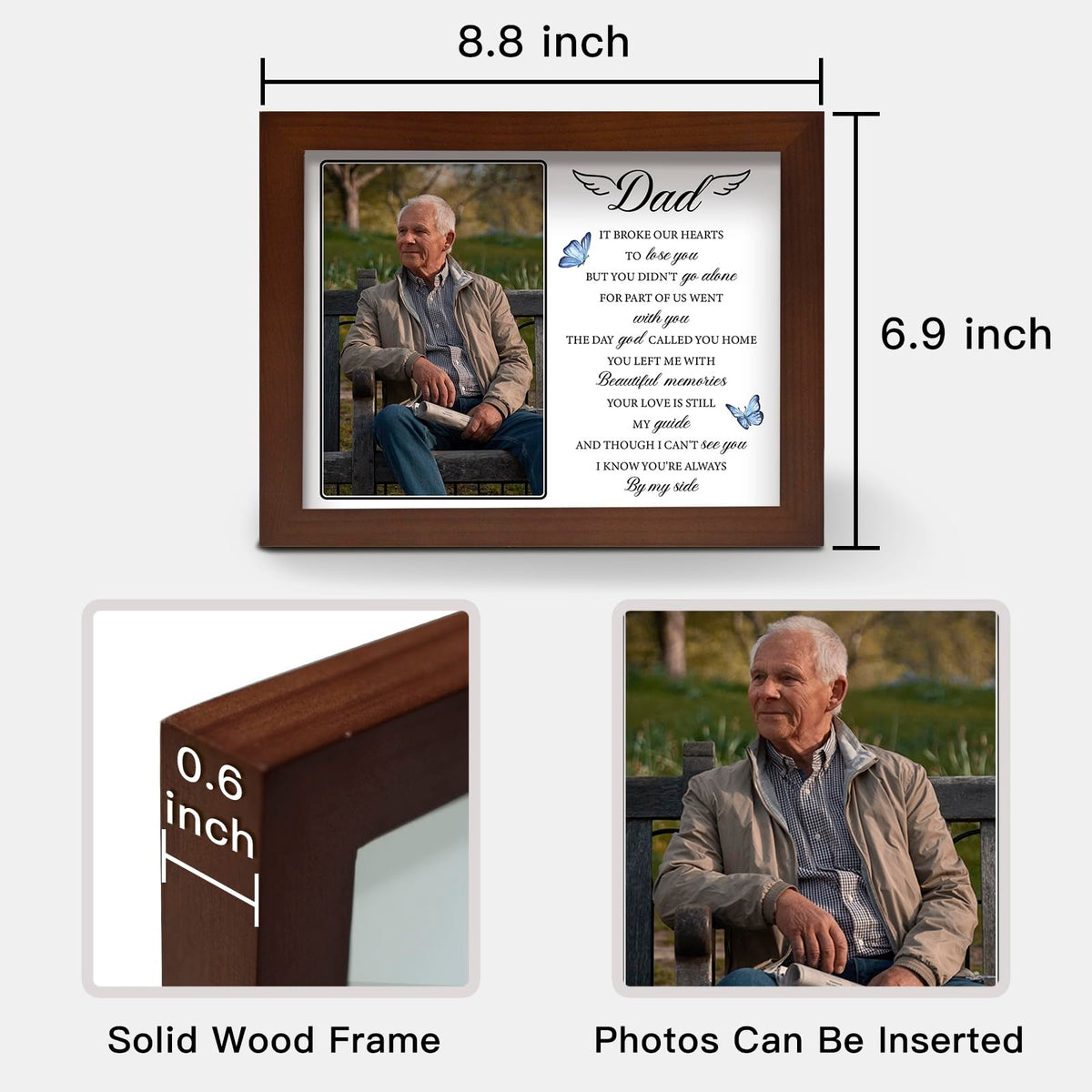 Buioata shatter-resistant glass front protecting a loved one's photo