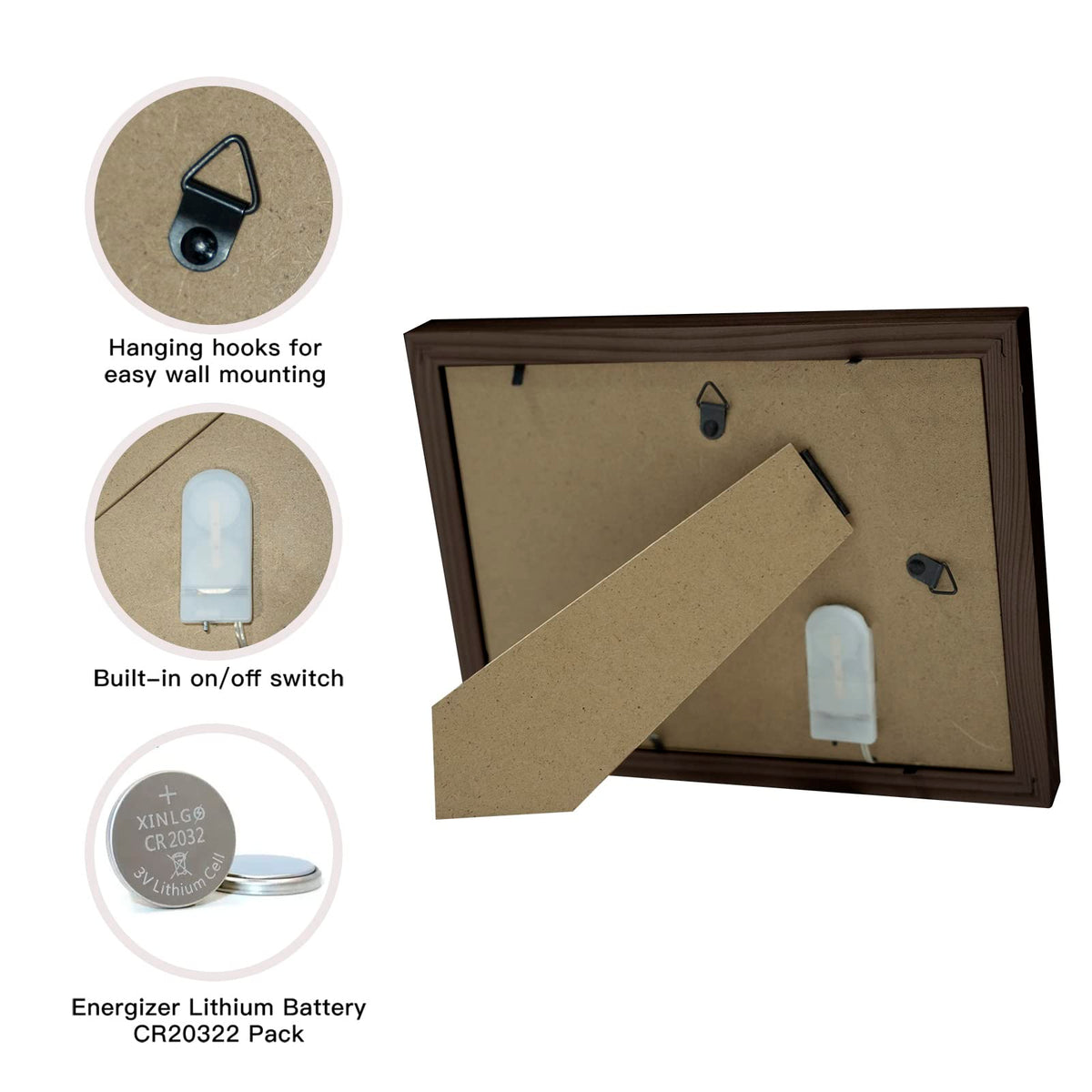 Buioata versatile back hook for wall or tabletop display