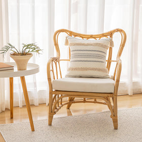 BUIOVBEY pillow cover featuring soft two-tone tufting