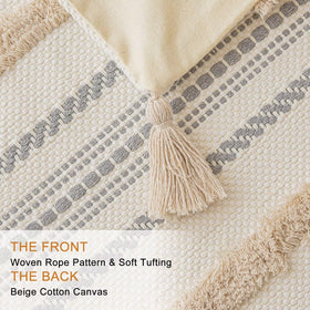 BUIOVBEY tassel corner detail on pillow cover