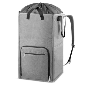 Bukere laundry backpack with front open design for easy loading and organized laundry.