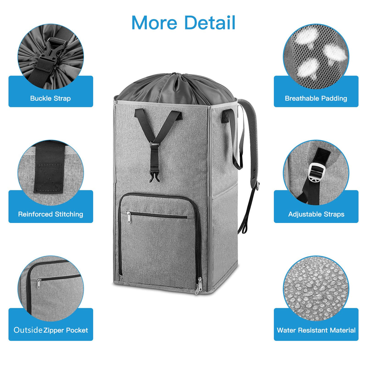 Bukere sturdy base keeps bag upright even when empty.