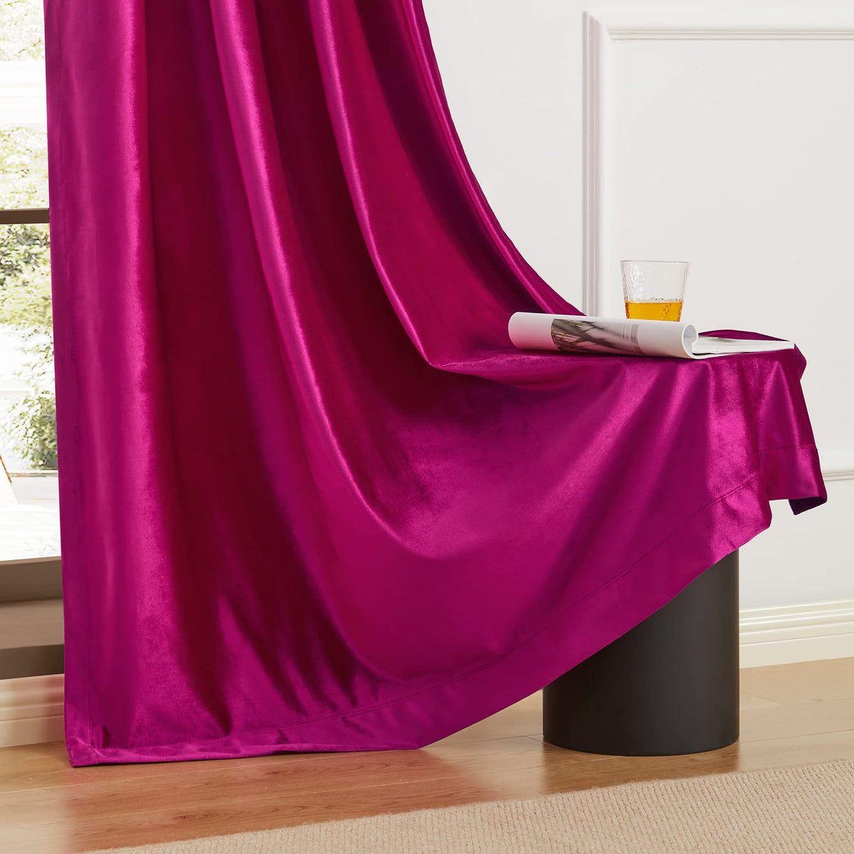 Neat drape and wrinkle-free appearance after hanging BULBUL velvet curtains