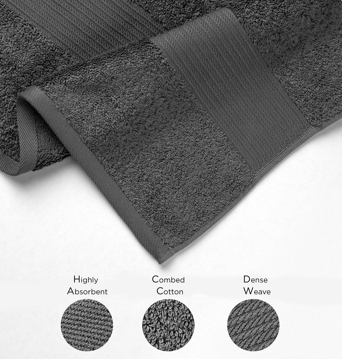 Bumble Towels 650gsm close-up weave highlights dense loops and premium softness.