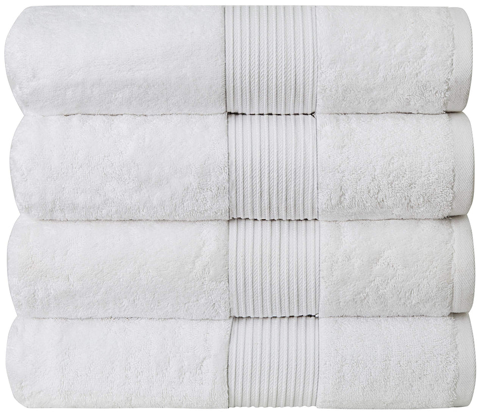 Bumble Towels luxury oversized bath towel in white, 34x56 inches, plush and absorbent.
